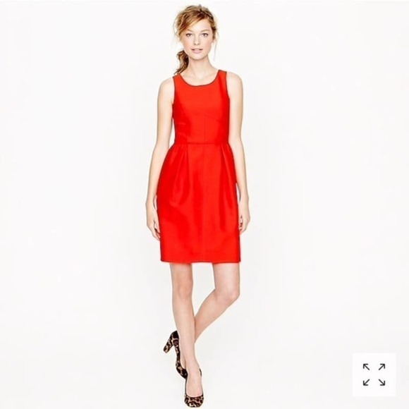 J. Crew Allie Red Wool Blend Dress Size 4 EUC - Picture 1 of 4